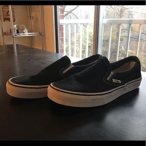 Black slip-on Vans